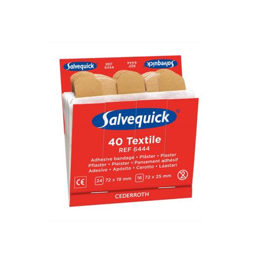 Salvequick textiel pleisters, navulling 6444 rood